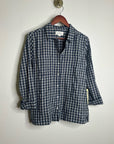 Trovata 100% Cotton India Navy Flannel Button Down Collared Shirt Jacket