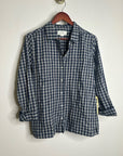 Trovata 100% Cotton India Navy Flannel Button Down Collared Shirt Jacket