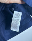 J. Crew 100% Cotton Navy Blue Scoop Neck Short Sleeve Button Down Blouse