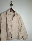 Enza Costa 100% Cotton Denim Field Jacket in Beige