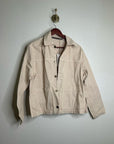 Enza Costa 100% Cotton Denim Field Jacket in Beige