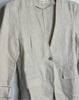 Grae Cove 100% Linen Tan One Button Lightweight Blazer Jacket