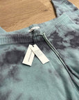 Unsubscribed 100% Cashmere Blue Tie Dye Jogger Sweater Pant Relaxed Fit