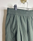 Eileen Fisher 100% Organic Cotton Army Green Barrel Cropped Ankle Pant
