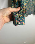 MIRTH 100% Cotton Venice Long Sleeve Floral Lightweight Blouse