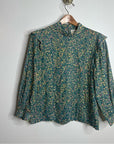 MIRTH 100% Cotton Venice Long Sleeve Floral Lightweight Blouse