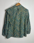 MIRTH 100% Cotton Venice Long Sleeve Floral Lightweight Blouse