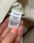 L*Space 100% Cotton Canvas Cream Embroidered Palm Tree Flower Capri Jacket
