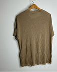 IRO Paris 100% Linen Distressed Tan T - Shirt Top