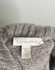 Garnet Hill 100% Baby Alpaca Texturted Neutral Turtleneck Sweater