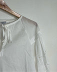 Rails 100% Cotton Dari Eyelet Long Sleeve White Blouse