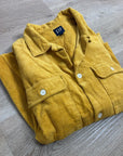 GAP 100% Cotton Mustard Yellow Wide Wale Corduroy Shirt Jacket Oversized