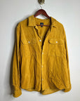 GAP 100% Cotton Mustard Yellow Wide Wale Corduroy Shirt Jacket Oversized