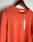 One Grey Day 100% Cashmere Sloan Bright Coral Lightweight Pullover Sweater