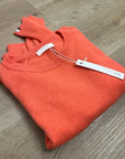 One Grey Day 100% Cashmere Sloan Bright Coral Lightweight Pullover Sweater