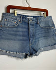 GRLFRND 100% Cotton Cindy Distressed Cut off Denim Shorts