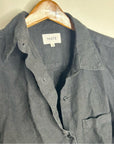 MATE 100% Organic Linen Black Button Down Oversized Long Sleeve Shirt