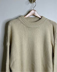 MATE The Label 100% Organic Cotton Textured Knit Oversized Crew Sweater