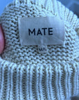 MATE The Label 100% Organic Cotton Textured Knit Oversized Crew Sweater