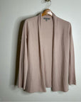 Neiman Marcus 100% Cashmere Pale Pink Waterfall Drape Style Cardigan Sweater