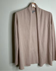 Neiman Marcus 100% Cashmere Pale Pink Waterfall Drape Style Cardigan Sweater
