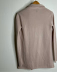 Neiman Marcus 100% Cashmere Pale Pink Waterfall Drape Style Cardigan Sweater