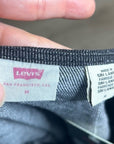 Levi's Cotton Hemp Black Button Down Scoop Neck Denim Long Sleeve Top