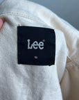 Free People x Lee 100% Cotton Denim Cream Cropped Denim Jacket Boxy Fit