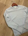 Club Monaco 100% Cashmere Baby Blue Fitted Ribbed Cuff Long Sleeve Sweater