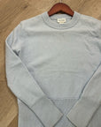 Club Monaco 100% Cashmere Baby Blue Fitted Ribbed Cuff Long Sleeve Sweater