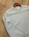 Club Monaco 100% Cashmere Baby Blue Fitted Ribbed Cuff Long Sleeve Sweater