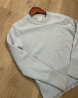 Club Monaco 100% Cashmere Baby Blue Fitted Ribbed Cuff Long Sleeve Sweater