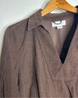 Velvet By Graham & Spencer 100% Cotton Chocolate Brown Corduory Elke Mini Dress