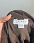Velvet By Graham & Spencer 100% Cotton Chocolate Brown Corduory Elke Mini Dress