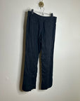 Garnet Hill 100% Linen Classic Linen Trouser Straight Leg Pant in Black