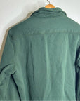 Frank & Eileen 100% Cotton Eileen Triple Fleece Sweatshirt Button Down Top Green