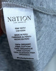Nation Los Angeles 100% Organic Pima Cotton Gray Long Sleeve Scoop Neck Top