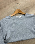 Nation Los Angeles 100% Organic Pima Cotton Gray Long Sleeve Scoop Neck Top