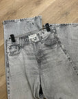 Rag & Bone 100% Cotton Miramar Terry Sofie Wide Leg Washed Gray Black Pant
