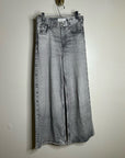 Rag & Bone 100% Cotton Miramar Terry Sofie Wide Leg Washed Gray Black Pant