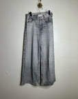 Rag & Bone 100% Cotton Miramar Terry Sofie Wide Leg Washed Gray Black Pant