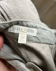 Eileen Fisher Linen Cotton Tan Cropped Wide Leg Capri Pant Medium Petite