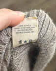 All We Knit is Love 100% Alpaca Tan Neutral Ribbed Cropped Boat Neck Sweater
