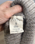 All We Knit is Love 100% Alpaca Tan Neutral Ribbed Cropped Boat Neck Sweater