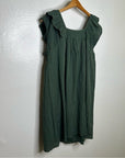 Ba&Sh 100% Cotton Pintucked Cotton Jacquard Green Mini Dress