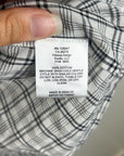 Nili Lotan 100% Cotton Brooke White Black Checkered Plaid Pesant Blouse