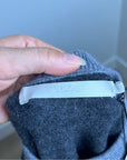 One Grey Day 100% Cashmere Grey Cutout Two Tone Sweater