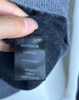 One Grey Day 100% Cashmere Grey Cutout Two Tone Sweater