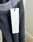 One Grey Day 100% Cashmere Grey Cutout Two Tone Sweater