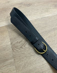 Madewell 100% Genuine Italian Leather Black Gold Hardware Belt